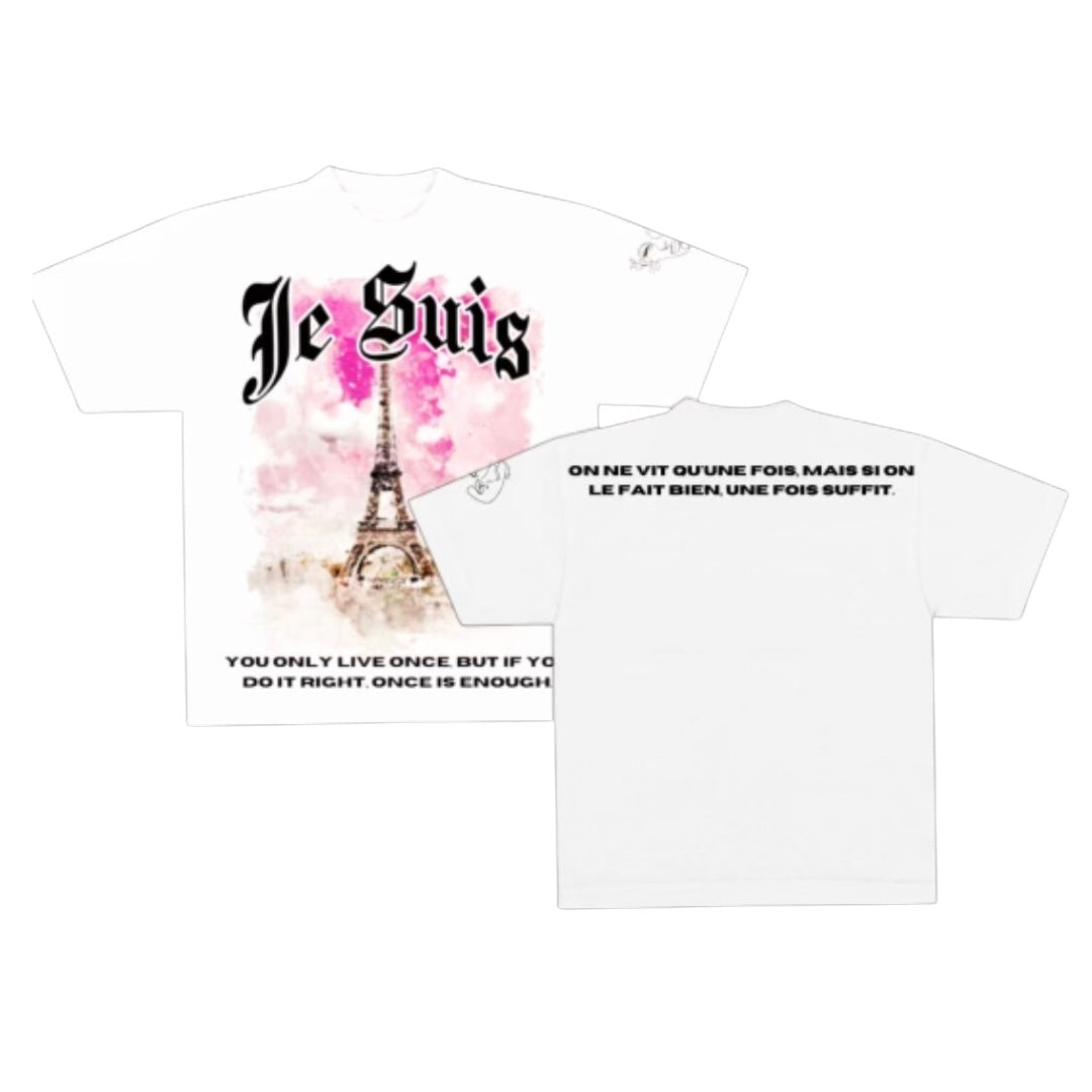 Blanc et Rose Tee